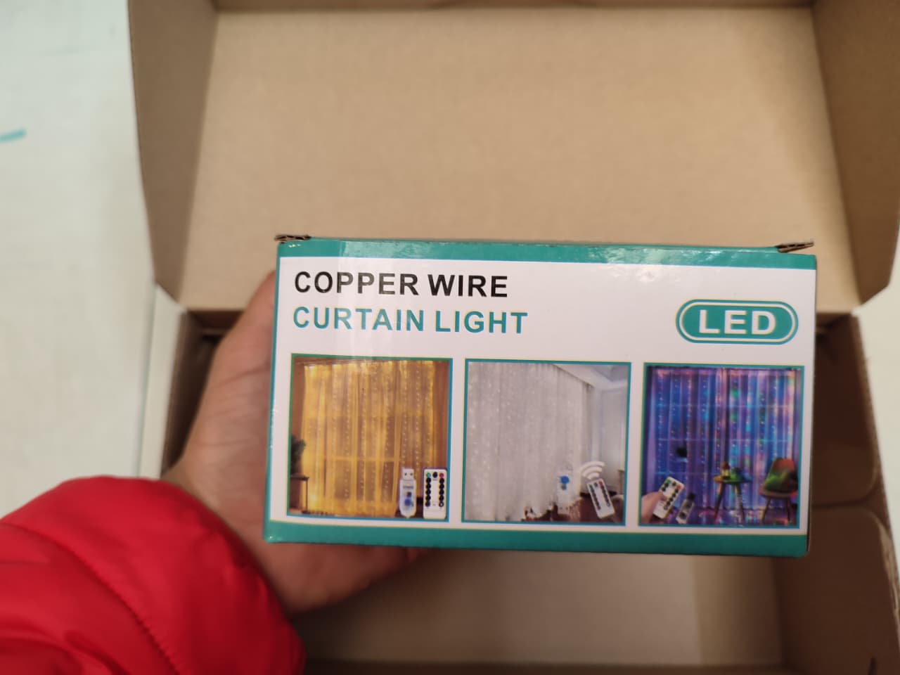 CORTINA DE LUCES CALIDAS 3X3 METROS CON CONTROL