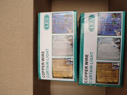 CORTINA DE LUCES CALIDAS 3X3 METROS CON CONTROL